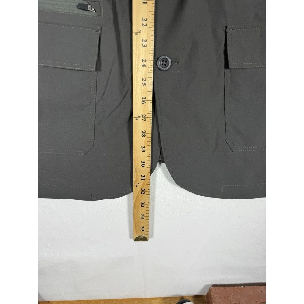 Eddie Bauer Travex Blazer Men's 44 Dark Gray Voyager Travel Coat Jacket Stretch